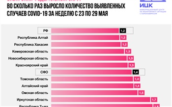 В Красноярском крае замедлился темп прироста новых больных Covid-19