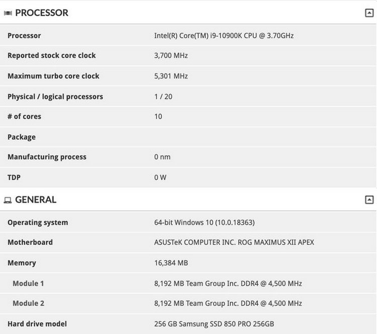 Процессор Core i9-10900K действительно способен автоматически разгоняться до 5,3 ГГц