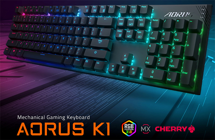 GIGABYTE представила игровую клавиатуру Aorus K1 с подсветкой RGB Fusion 2.0