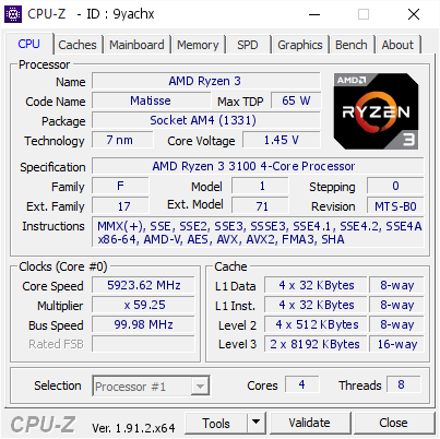 AMD Ryzen 3 3100 удалось разогнать почти до 6,0 ГГц с использованием жидкого азота