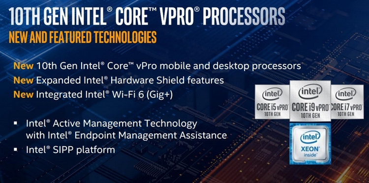 Intel представила новые Core vPro и Xeon W для корпоративных десктопов и ноутбуков