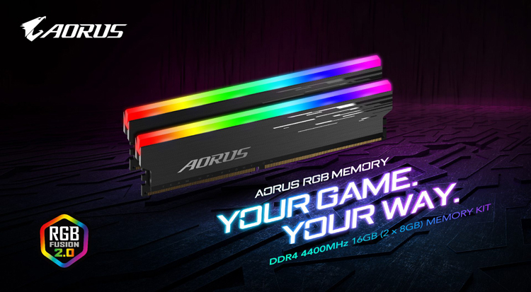 Новые модули DDR4-памяти Aorus RGB работают на частоте 4400 МГц