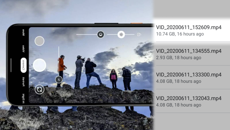 В бета-версии Android 11 отменено ограничение в 4 Гбайт на размер снимаемых видео