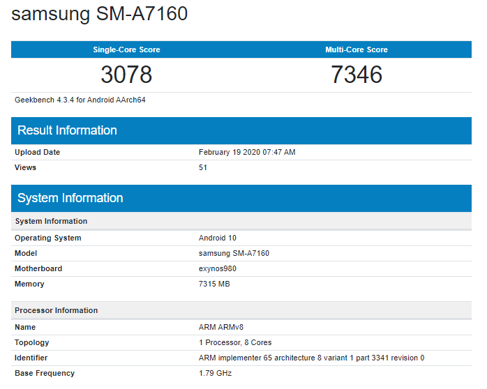 Samsung выпустит 5G-версию смартфона Galaxy A71