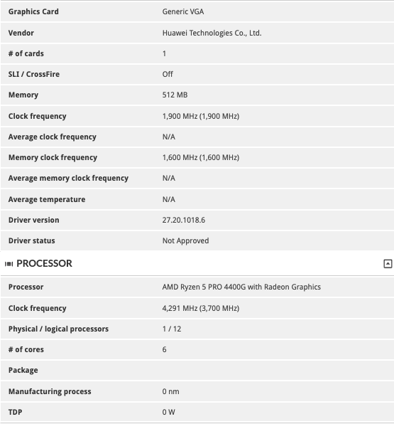 Huawei готовится выйти на рынок настольных ПК, вооружившись новейшими гибридными процессорами AMD Ryzen 4000G