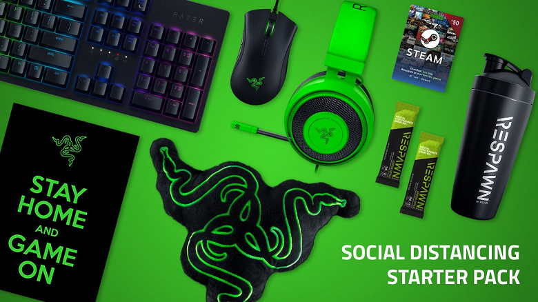 Компания Razer наглядно призывает держать дистанцию и разыгрывает комплект «начинающего дистанционщика»