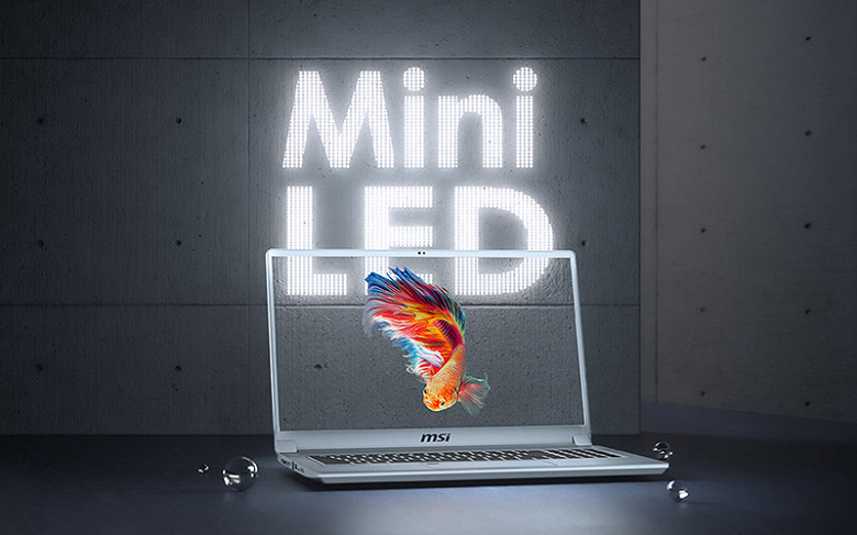 Производитель называет MSI Creator 17 первым в мире ноутбуком с дисплеем mini-LED