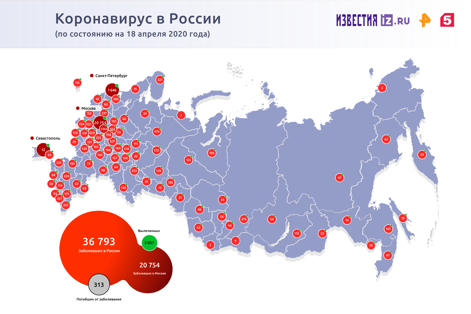 Число инфицированных COVID-19 в России за сутки увеличилось на 4785