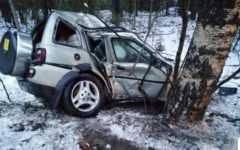 Под Брянском автомобиль вылетел в кювет и разбился