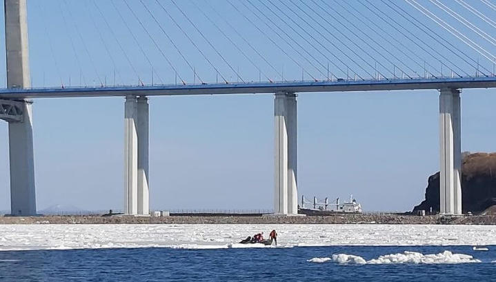 Покатались на льдине: двух подростков спасли в заливе Босфор Восточный