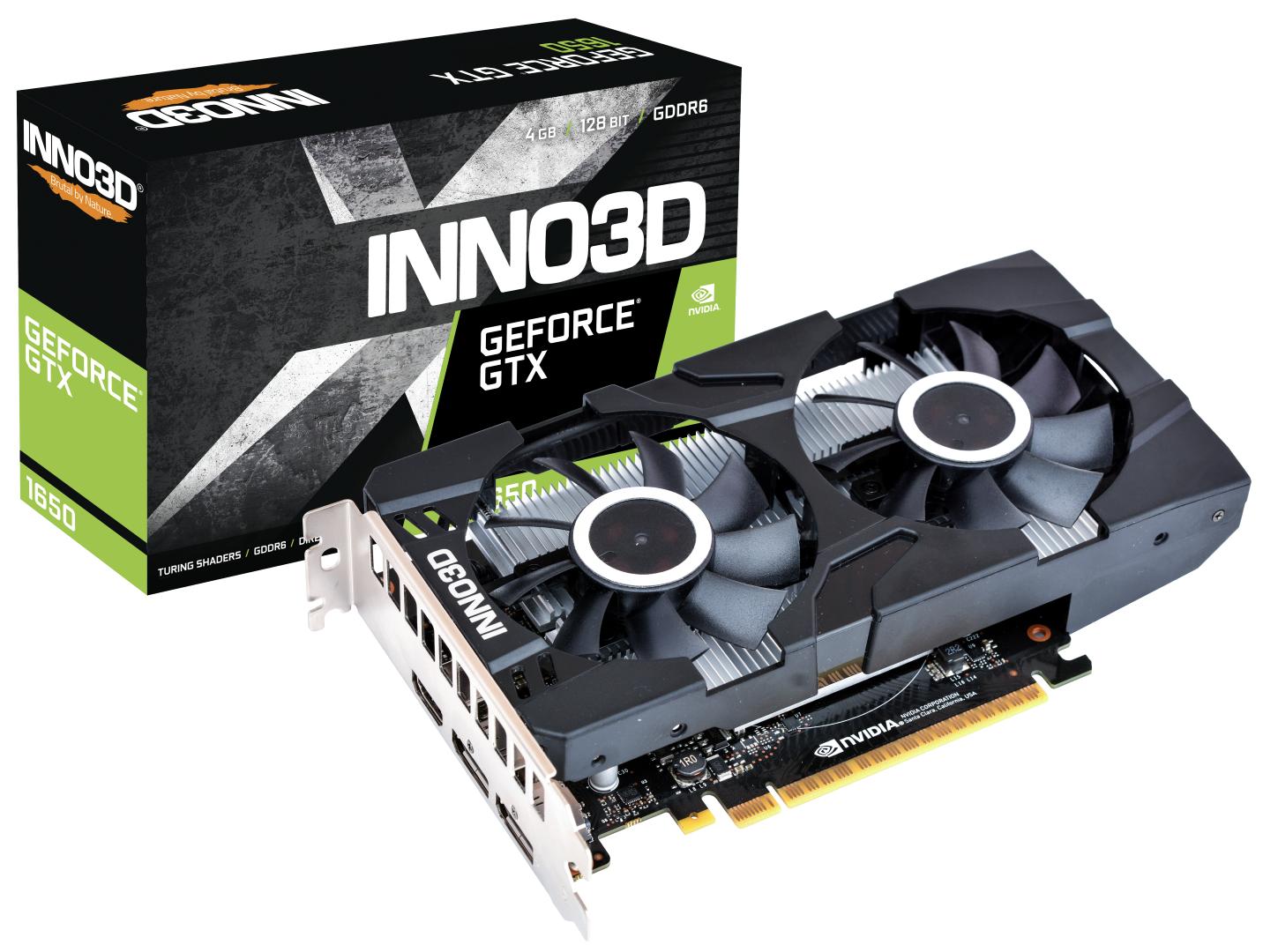 INNO3D пополнила линейку видеокарт ещё двумя: GeForce GTX 1650 D6 TWIN X2 OC + COMPACT