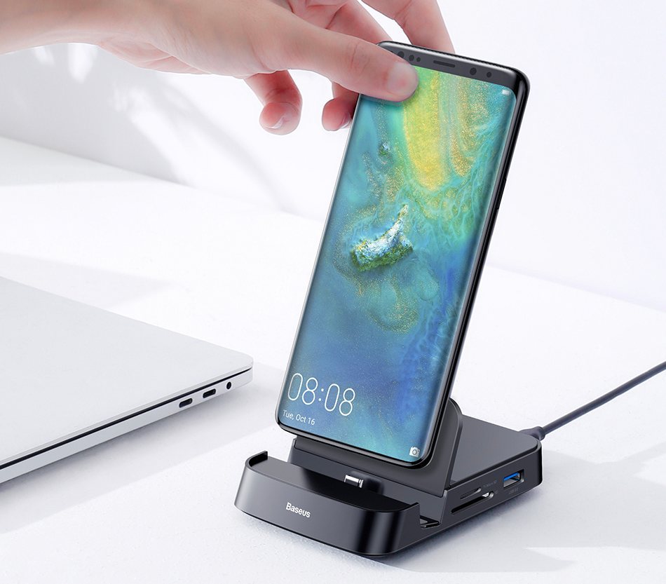 Baseus Hub Docking Station: подставка-хаб для смартфонов с USB-C