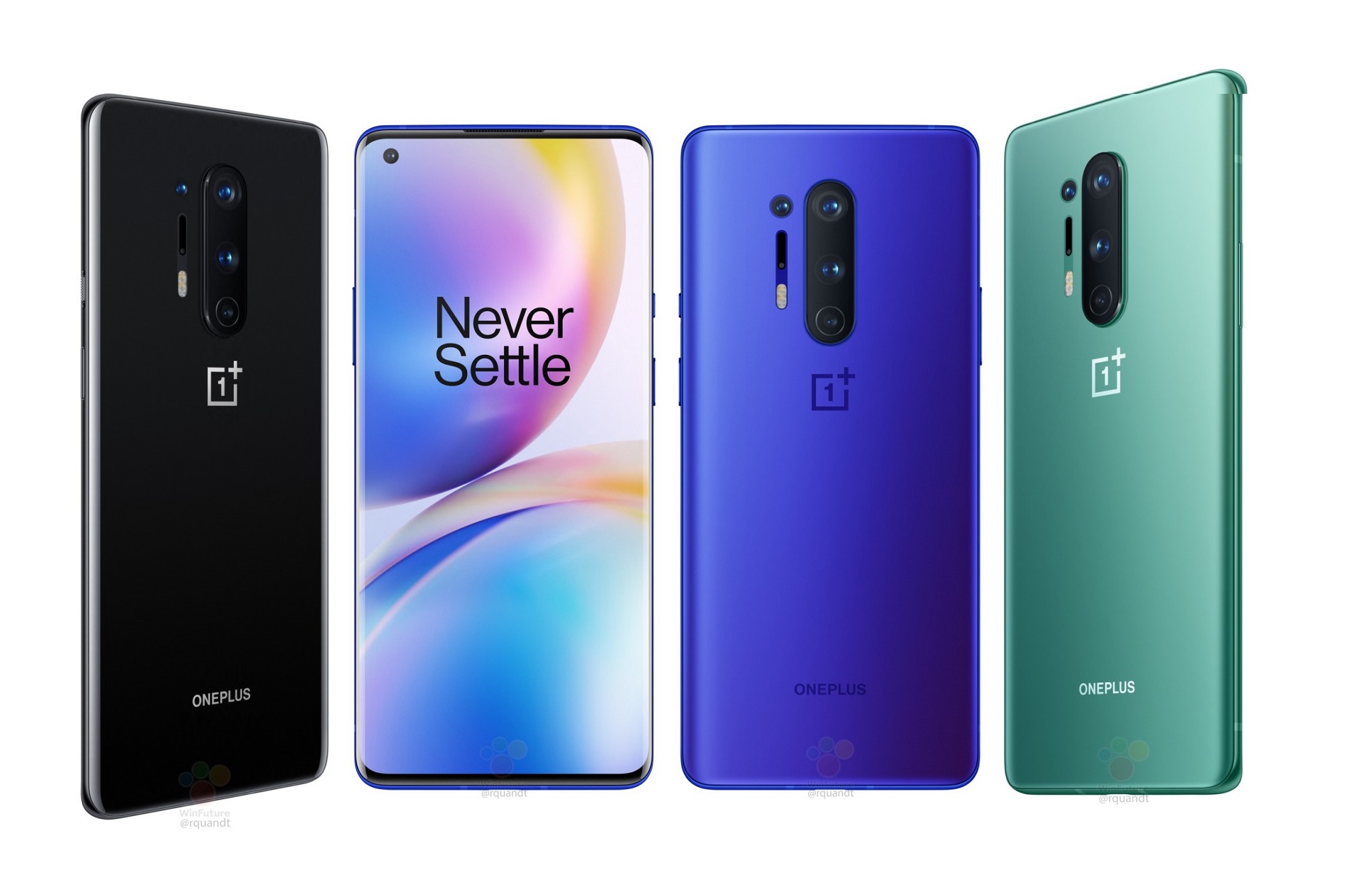 OnePlus 8 Pro на пресс-рендерах в разных расцветках