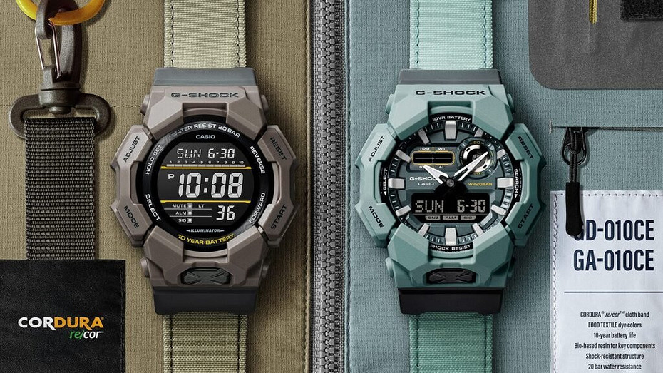 Casio представила часы G-Shock Urban Utility из биопластика и переработанных материалов