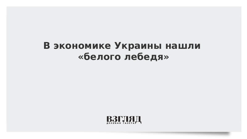 В экономике Украины нашли «белого лебедя»