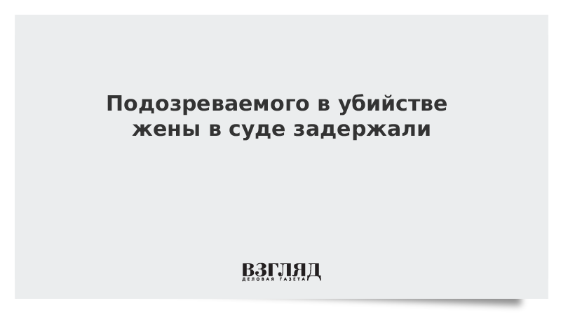 Подозреваемого в убийстве жены в суде задержали