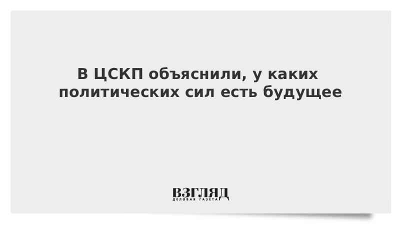 В ЦСКП объяснили, у каких политических сил есть будущее